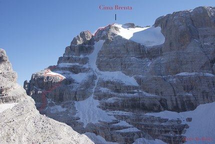 Via delle Normali Dolomiti di Brenta - Via delle Normali Dolomiti di Brenta: Cima Brenta da nord