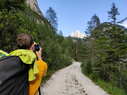 Val Rienza, Tre Cime di Lavaredo, Dolomiti, Dolorock - L’avvicinamento con la miglior vista possibile... in Val Rienza per il Dolorock