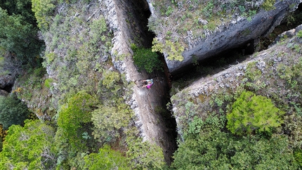 Ulassai in Sardegna - Arrampicata a Ulassai in Sardegna: Tatjana Göx, Goya (5b)