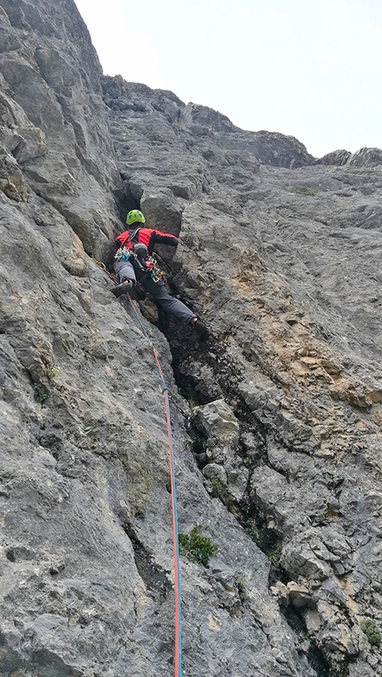 Diedro Tupaie sul Monte Fop (Marmolada, Dolomiti) per Matteo Dagai e Federico Dell’Antone