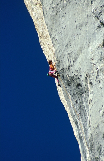 Luisa Iovane - Luisa Iovane su Comeback in Val San Nicolò, Dolomiti, nel 1986