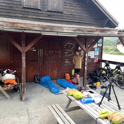 Stefan Glowacz, Philipp Hans, Pic de Bure, France - Stefan Glowacz and Philipp Hans heading towards Pic de Bure in France, August 2021