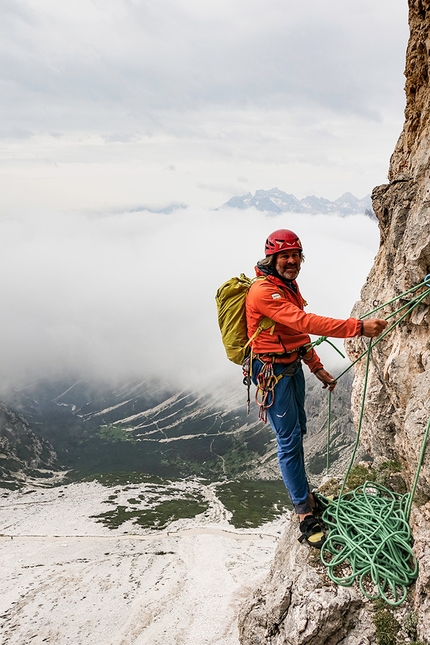 Christoph Hainz, Tre Cime di Lavaredo, Skyline, Dolomiti, Alessandro Beber - Christoph Hainz sulla sua Skyline, Tre Cime di Lavaredo, Dolomiti