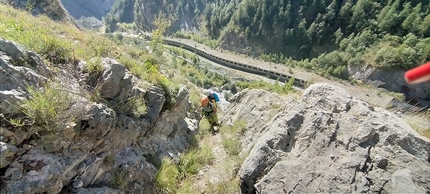 Parete delle Barricate, Valle Stura, Falesia degli Istruttori, Elio Bonfanti - La Falesia degli Istruttori alla Parete delle Barricate in Valle Stura