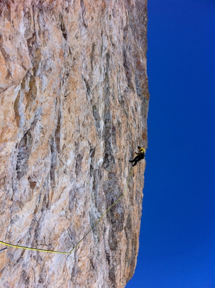 Tre Cime di Lavaredo - Pressknödel, first winter ascent by Simon Gietl and Roger Schäli