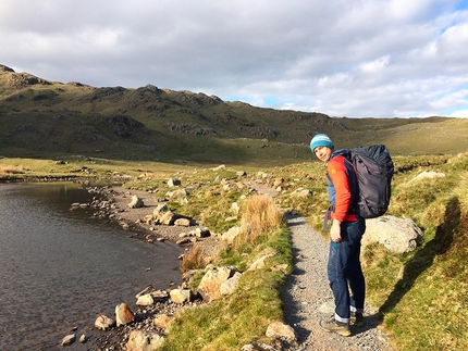 Neil Gresham sale Lexicon, via trad gradata E11 a Pavey Ark in Inghilterra