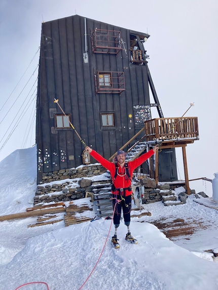 Andrea Lanfri completes bike & climb from Genoa to Monte Rosa’s Margherita hut