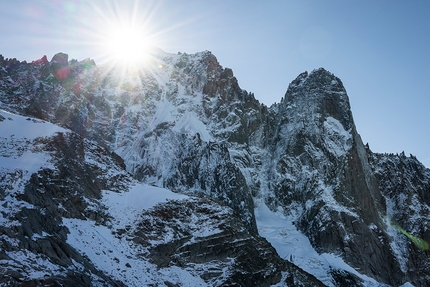 Petit Dru, Simon Gietl, Roger Schäli, North6 - Aiguille Verte e Petit Dru, Mont Blanc massif