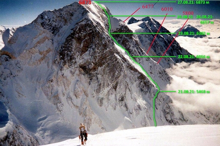 Voennikh Topografov, Tien Shan, Dmitry Golovchenko, Sergei Nilov, Dmitry Grigoryev - Voennikh Topografov South Face (Dmitry Golovchenko, Sergei Nilov, Dmitry Grigoryev)