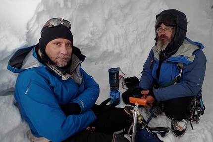 Voennikh Topografov, Tien Shan, Dmitry Golovchenko, Sergei Nilov, Dmitry Grigoryev - Voennikh Topografov South Face (Dmitry Golovchenko, Sergei Nilov, Dmitry Grigoryev)