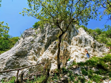 La Falesia del Caimano in Valtellina