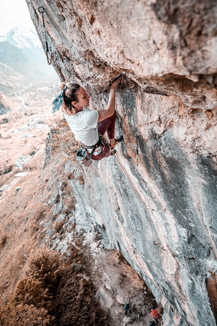 Claudia Ghisolfi, Noia, Andonno - Claudia Ghisolfi climbing Noia 8c+ at Andonno