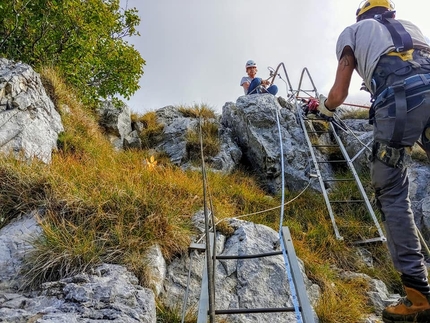 Gruppo Alpinistico Gamma Lecco - Lavori di ripristino e la messa in sicurezza delle ferrate Gamma 1 al Pizzo d’Erna e Gamma 2 sul Resegone,