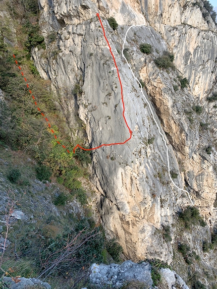 Luis Sepúlveda, Cima Woody, Lago di Garda, Paolo Baroldi, Marco Pellegrini, Jacopo Pellizzari, Francesco Salvaterra - La via Luis Sepúlveda alla Cima Woody, Lago di Garda