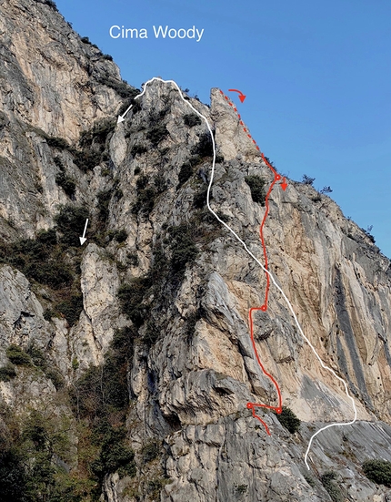 Luis Sepúlveda, Cima Woody, Lago di Garda, Paolo Baroldi, Marco Pellegrini, Jacopo Pellizzari, Francesco Salvaterra - La via Luis Sepúlveda alla Cima Woody, Lago di Garda