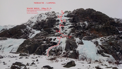 Ice climbing in Lapland, Sweden,  Rafa Vadillo - Magic Hole, Nieras, Lapland, Sweden