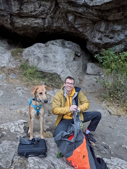 William Bosi, Mutation, Raven Tor - Will Bosi after his repeat of Mutation at Raven Tor, UK, Sunday 31 October 2021