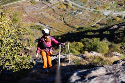 Climbing Park Balteo, Donnas - Sulla Via Ferrata delle Peredrette al Climbing Park Balteo di Donnas