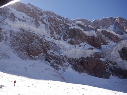 Peak Kosmos, Kyrgyzstan, Alexander Gukov, Victor Koval - Peak Kosmos in Kyrgyzstan, climbed via the north face by Russian mountaineers Alexander Gukov and Victor Koval