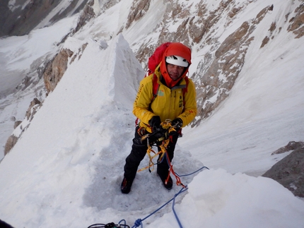 Peak Kosmos, Kyrgyzstan, Alexander Gukov, Victor Koval - Peak Kosmos in Kyrgyzstan, climbed via the north face by Russian mountaineers Alexander Gukov and Victor Koval