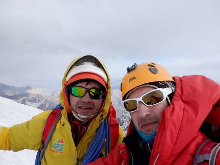 Peak Kosmos, Kyrgyzstan, Alexander Gukov, Victor Koval - Peak Kosmos in Kyrgyzstan, climbed via the north face by Russian mountaineers Alexander Gukov and Victor Koval