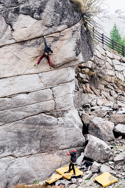 Valle Orco La Sportiva Athletes Climbing Meeting - Alberto Ginès Lopez in Valle dell'Orco, during the La Sportiva Athletes Climbing Meeting