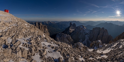 Peter Moser, Pale di San Martino, Dolomiti - Peter Moser in azione il 10/08/2021 nelle Pale di San Martino, Dolomiti