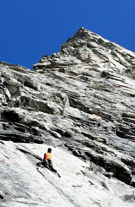 Heimatbühne, Monte Magro, Vedrette di Ries, Manuel Gietl, Simon Gietl - Simon Gietl in apertura su Heimatbühne sul Monte Magro (Vedrette di Ries) il 26/10/2021