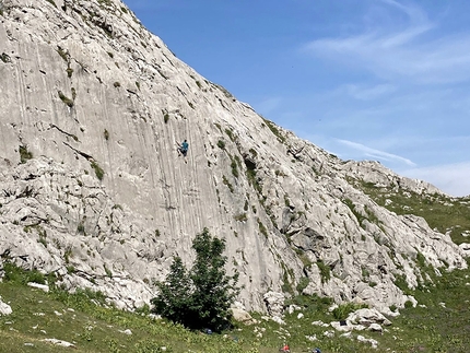 Moon Wall, Falesia di Gias Gruppetti, Giovanni Massari - In arrampicata alla Moon Wall / Falesia di Gias Gruppetti