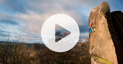 Watch Caroline Ciavaldini climb Gaia and James Pearson on Harder, Faster at Black Rocks