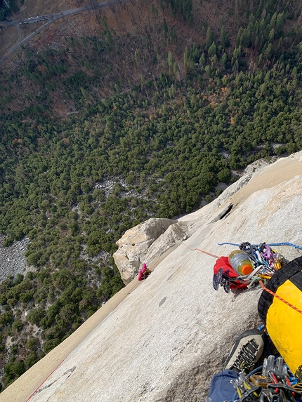 The Nose, El Capitan, Yosemite, Stefano Ragazzo, Silvia Loreggian - Sulla parte centrale di The Nose, El Capitan, Yosemite