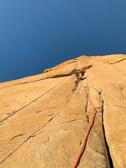 Salathé Wall, El Capitan, Yosemite, Stefano Ragazzo, Silvia Loreggian - Silvia Loreggian sulla Headwall di Salathé Wall, El Capitan, Yosemite