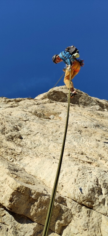 Punta Nini di Cateissard, Valle di Susa - Punta Nini di Cateissard in Val di Susa: Claudio Battezzati in doppia sullo spettacolare Muro Bianco (Ultima Tentazione)