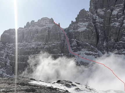 Dolomiti sci ripido, Francesco Vascellari - Cima Bianca Canale Nord (Monfalconi)