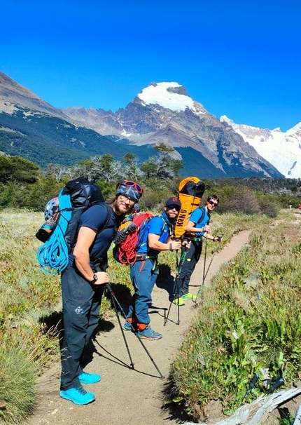 Aguja Rafael Juarez, Patagonia, Matteo Della Bordella, David Bacci - Matteo De Zaiacomo, David Bacci e Matteo Della Bordella in Patagonia, gennaio 2022