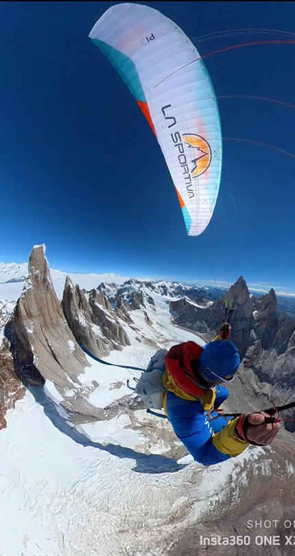 Cerro Torre in parapendio per Roger Schäli, Mario Heller e Pablo Pontoriero