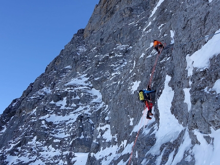 Eiger, Direttissima Harlin, Leo Billon, Sébastien Ratel, Benjamin Védrines, alpinismo - Direttissima Harlin sull'Eiger in inverno per Leo Billon, Sébastien Ratel e Benjamin Védrines