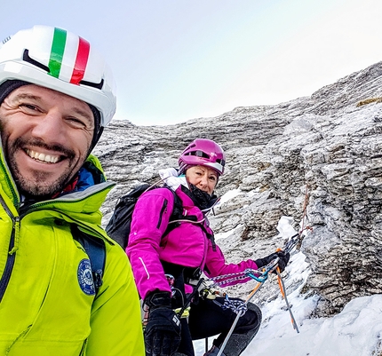 Monte Pegherolo, Alpi Orobie, Cristian Candiotto, Chiara Grattarola, Benigno Balatti - È per te sulla parete NE del Monte Pegherolo, Alpi Orobie (Cristian Candiotto, Chiara Grattarola, Benigno Balatti, 2022)