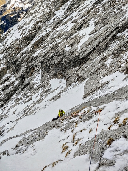 Monte Pegherolo, Alpi Orobie, Cristian Candiotto, Chiara Grattarola, Benigno Balatti - È per te sulla parete NE del Monte Pegherolo, Alpi Orobie (Cristian Candiotto, Chiara Grattarola, Benigno Balatti, 2022)