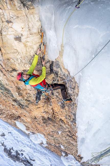 Val Lasties, Dolomites, Cold Heart, Daniel Ladurner, Thomas Mair - Cold Heart in Val Lasties, Dolomites (Daniel Ladurner, Thomas Mair 13/02/2022)