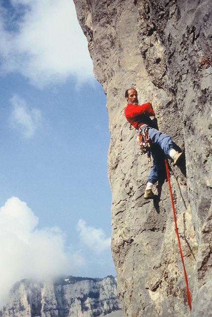 Gianni Calcagno - Gianni Calcagno in arrampicata a Rocca di Corno, Finale