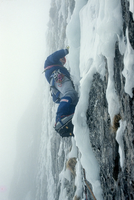 Gianni Calcagno - Gianni Calcagno in arrampicata nelle Apuane