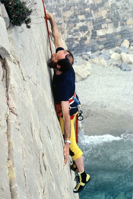 Gianni Calcagno - Gianni Calcagno in arrampicata alle Dancing Dalle a Finale