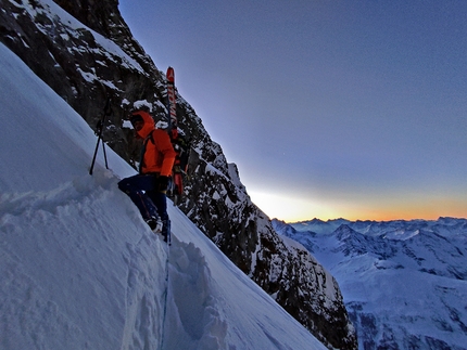 Phantom Direct, Grandes Jorasses, Emanuele Andreozzi, Francesco Nardelli - Phantom Direct, parete sud delle Grandes Jorasses (Emanuele Andreozzi, Francesco Nardelli12-13/02/2022)