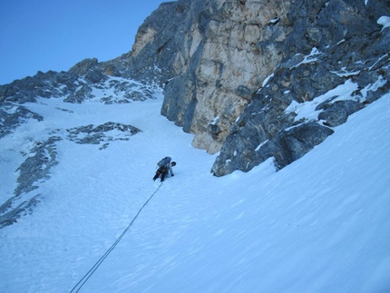 Gran Sasso - Fulmini e Saette, Gran Sasso: Giorno 1 - avvicinamento, zoccolo finale