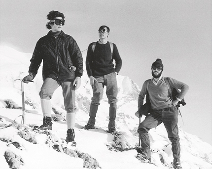 Tiziano Cantalamessa - Tiziano Cantalamessa a sinistra con Alesi e Fanesi al monte Vettore. 1970. 