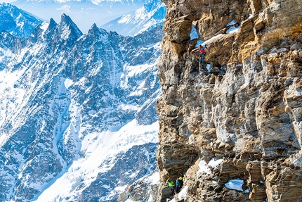 Cervino big wall con François Cazzanelli, Emrik Favre e Francesco Ratti