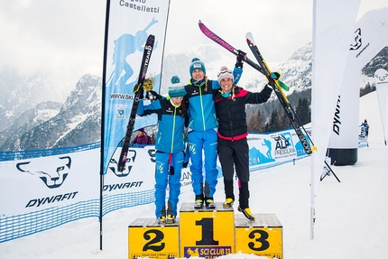 Campionati Italiani di Scialpinismo 2022, SkiAlp3 Presolana - 2. Giulia Murada 1. Alba De Silvestro 3.Elena Nicolini, podio femminile dei Campionati Italiani di Scialpinismo 2022 SkiAlp3 Presolana