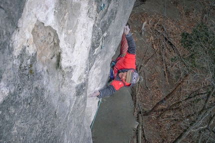 Yuji Hirayama (53) liberates Peaceful Mountain 9a at Mt Futago, Japan