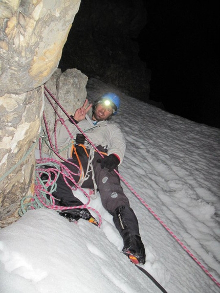 Gran Sasso - Fulmini e Saette, Gran Sasso: arrivo al secondo bivacco, sera del secondo giorno